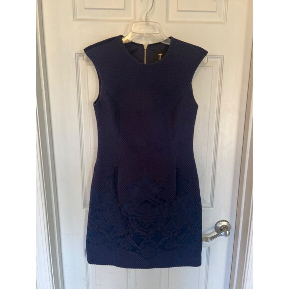 Ted Baker Dresses & Skirts - Ted Baker Navy Blue Sleeveless Mini Dress Size 1 Juniors